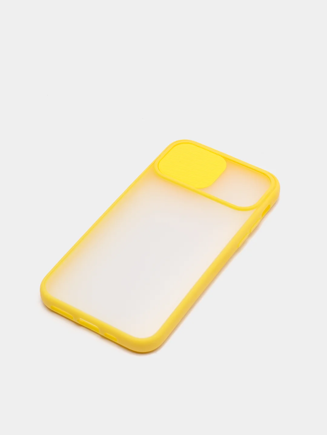 Желтый чехол с защитой шторкой для камеры на iPhone 6s/7/8/Plus/SE/20/X/XS/XR/11/Pro/Max/12/13/айфон