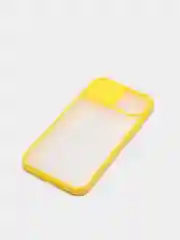 Желтый чехол с защитой шторкой для камеры на iPhone 6s/7/8/Plus/SE/20/X/XS/XR/11/Pro/Max/12/13/айфон