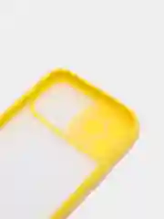 Желтый чехол с защитой шторкой для камеры на iPhone 6s/7/8/Plus/SE/20/X/XS/XR/11/Pro/Max/12/13/айфон