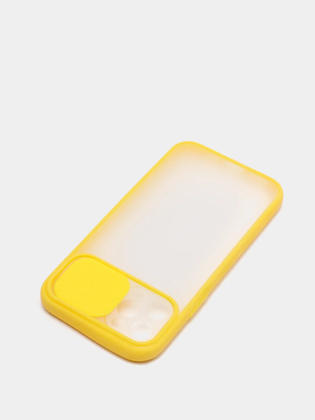 Желтый чехол с защитой шторкой для камеры на iPhone 6s/7/8/Plus/SE/20/X/XS/XR/11/Pro/Max/12/13/айфон