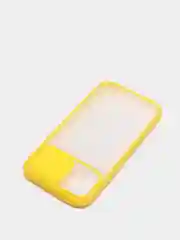 Желтый чехол с защитой шторкой для камеры на iPhone 6s/7/8/Plus/SE/20/X/XS/XR/11/Pro/Max/12/13/айфон