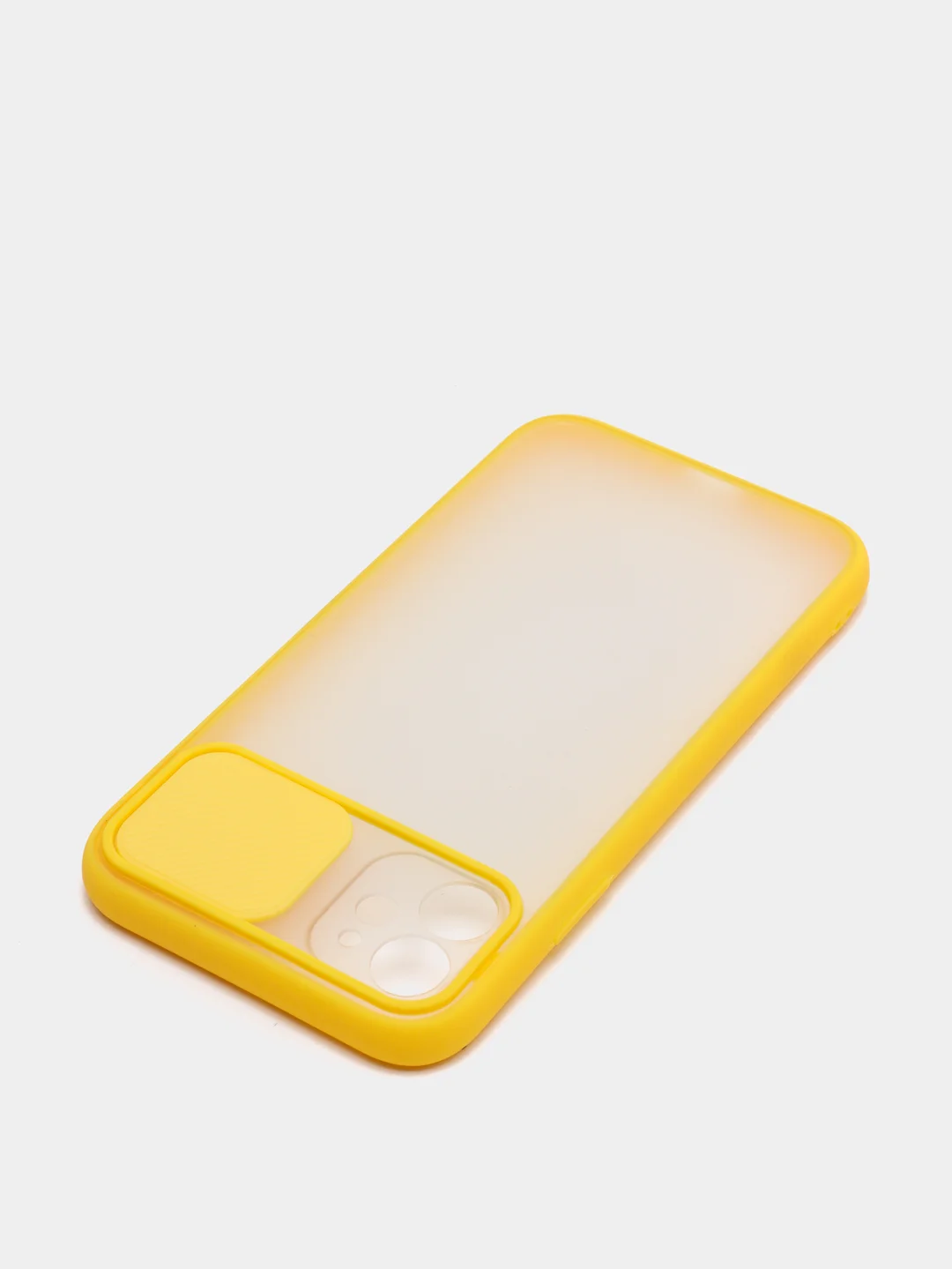 Желтый чехол с защитой шторкой для камеры на iPhone 6s/7/8/Plus/SE/20/X/XS/XR/11/Pro/Max/12/13/айфон
