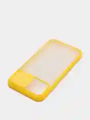 Желтый чехол с защитой шторкой для камеры на iPhone 6s/7/8/Plus/SE/20/X/XS/XR/11/Pro/Max/12/13/айфон