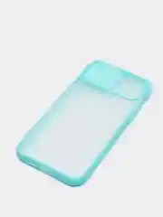 Голубой чехол с защитой шторкой для камеры на iPhone 6s/7/8/Plus/SE/20/X/XS/XR/11/Pro/Max/12/13/айфон
