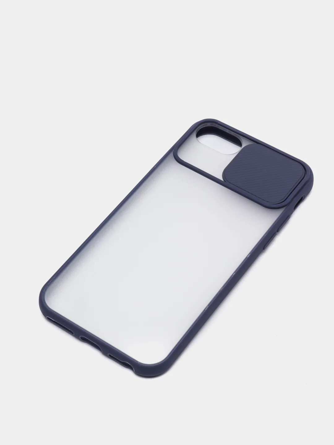 Синий чехол с защитой шторкой для камеры на iPhone 6s/7/8/Plus/SE/20/X/XS/XR/11/Pro/Max/12/13/айфон