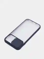 Синий чехол с защитой шторкой для камеры на iPhone 6s/7/8/Plus/SE/20/X/XS/XR/11/Pro/Max/12/13/айфон