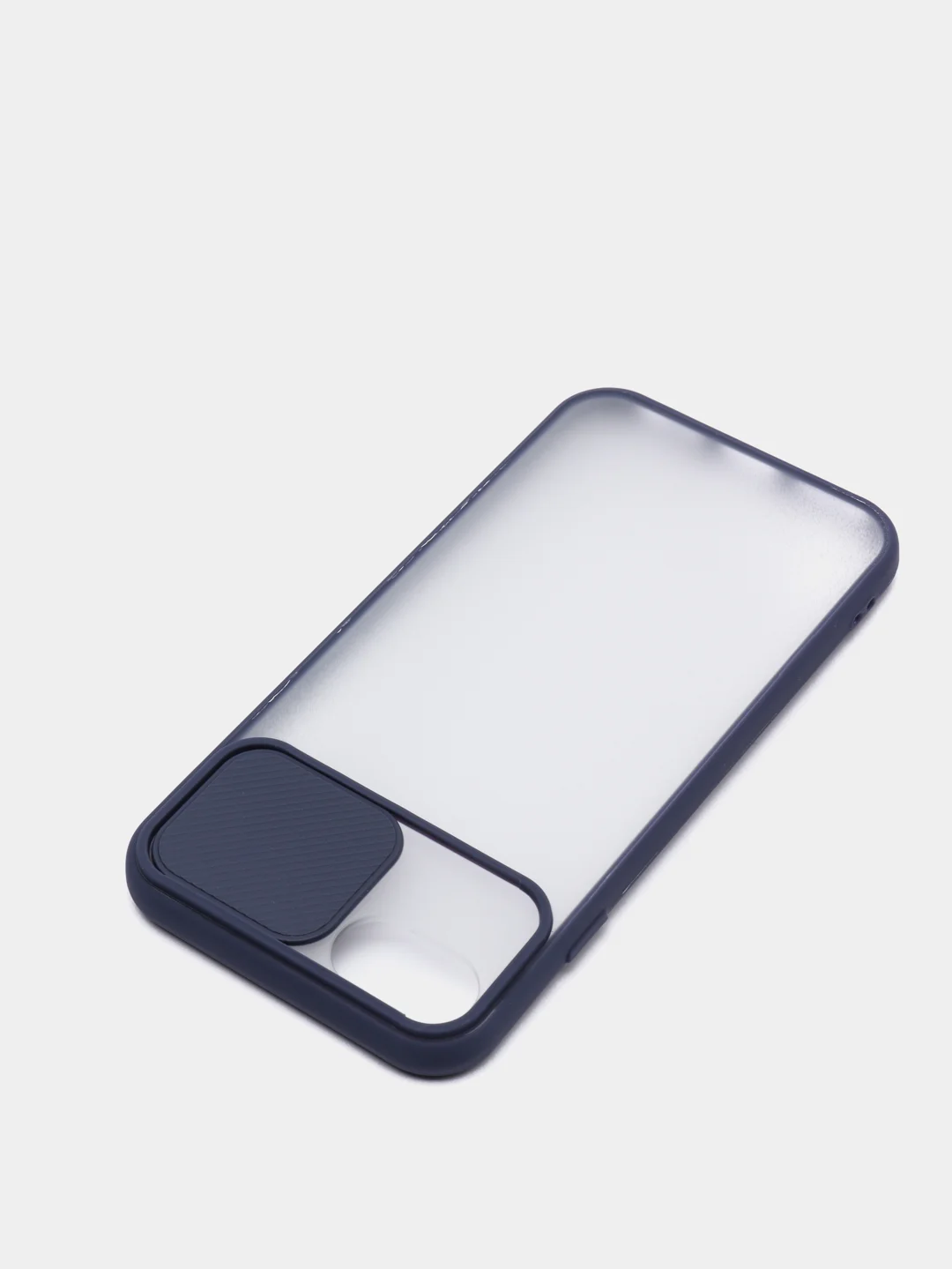 Синий чехол с защитой шторкой для камеры на iPhone 6s/7/8/Plus/SE/20/X/XS/XR/11/Pro/Max/12/13/айфон