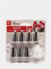 Набор насадок кондитерских Доляна, адаптер, разные формы, диаметр 1.6 см, 8 штук