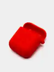 Красный чехол для беспроводных наушников - бокса Airpods