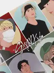 Голубой открытки "K-pop группы"