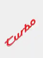 Белый металлическое украшение, наклейка для авто "Turbo"