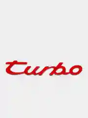 Белый металлическое украшение, наклейка для авто "Turbo"