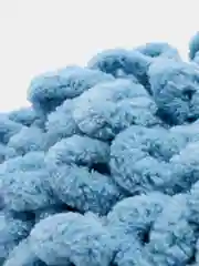 Голубой пряжа турецкая Alize puffy/ петельки / пряжа пальцами / микрополиэстер/ ализе пуффи