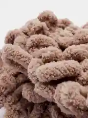 Бежевый пряжа турецкая Alize puffy/ петельки / пряжа пальцами / микрополиэстер/ ализе пуффи