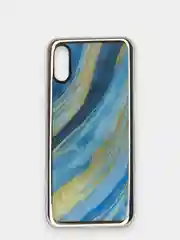 Лазурный чехол Xiaomi Redmi 9A, Сяоми Редми 9А силиконовый с мраморным рисунком