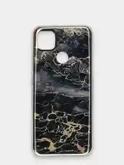Черный чехол Xiaomi Redmi 9C, Redmi 9C NFC, Redmi 10A силиконовый с мраморным рисунком