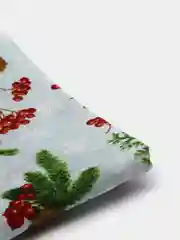 Небесно-голубой скатерть новогодняя декоративная Рогожка 100% хлопок