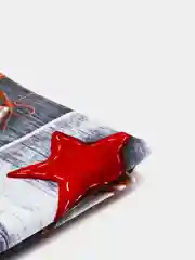 Серебряный скатерть новогодняя декоративная Рогожка 100% хлопок
