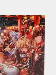 Красный открытки "Genshin Impact" (Геншин), почтовые