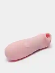 Бежевый вибратор женский вакуумный