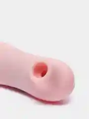 Бежевый вибратор женский вакуумный