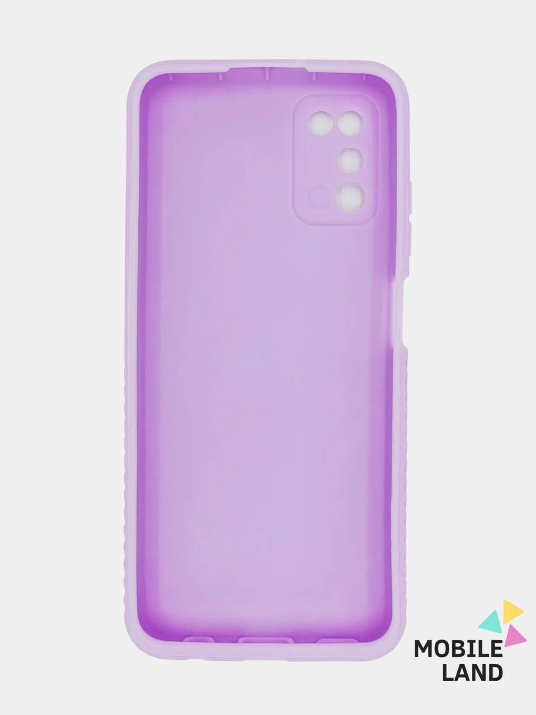 Лавандовый чехол Samsung A03s со стразами силиконовый со съемной крышкой