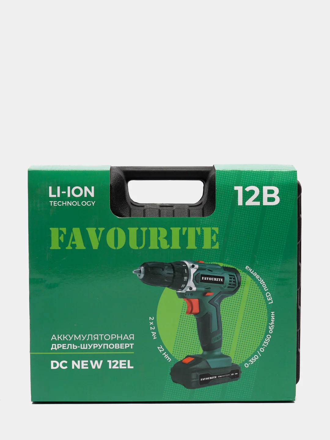Аккумуляторный шуруповерт DC NEW 12EL Li-ion 12 В, 2 Ач, 22 Нм, кейс
