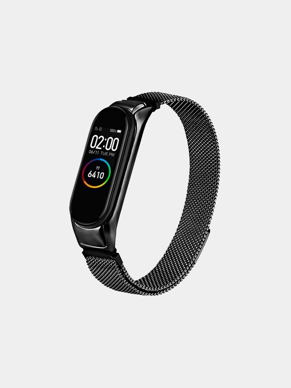 Металлический ремешок для Xiaomi Mi Band 3 и 4 (Миланская петля)
