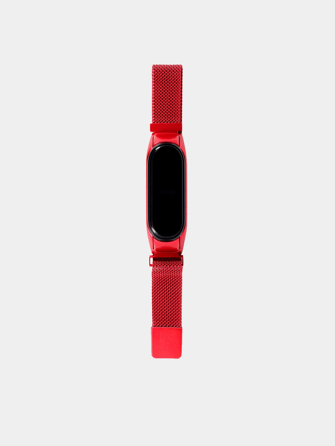 Алый металлический ремешок для Xiaomi Mi Band 3 и 4 (Миланская петля)
