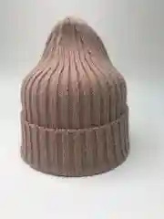 Карамельный шапка женская "Альбина", вязаная, с отворотом