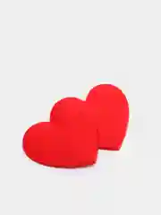 Коралловый меланж резиновые патчи "Сердечки", 2 штуки