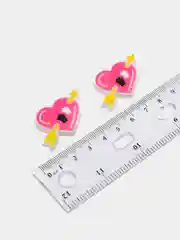 Розовый резиновые патчи "Сердечки", 2 штуки