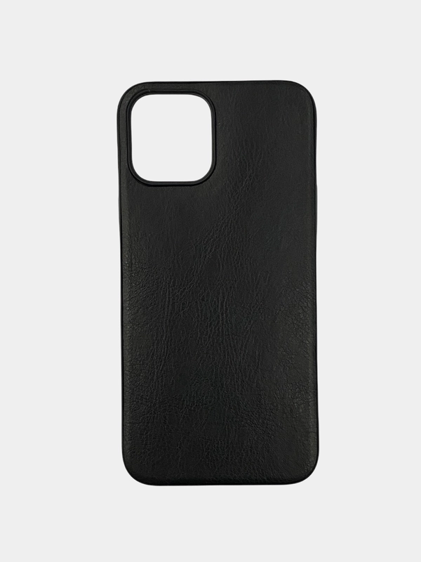 Чехол черный на iPhone 5, 7/8, 7+/8+, XS Max, 11Pro, 11 ProMax,12mini,12 Pro Max, под кожу