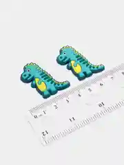 Лесной зеленый резиновые патчи "Динозавры", 2 штуки