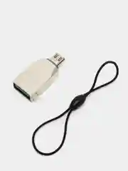 Переходник OTG HOCO UA10, USB - Micro USB, серебристый, юсб 3.0