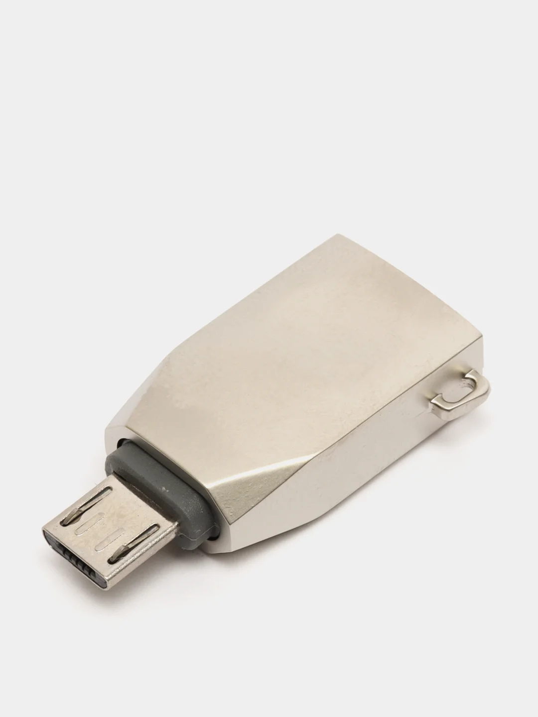 Переходник OTG HOCO UA10, USB - Micro USB, серебристый, юсб 3.0