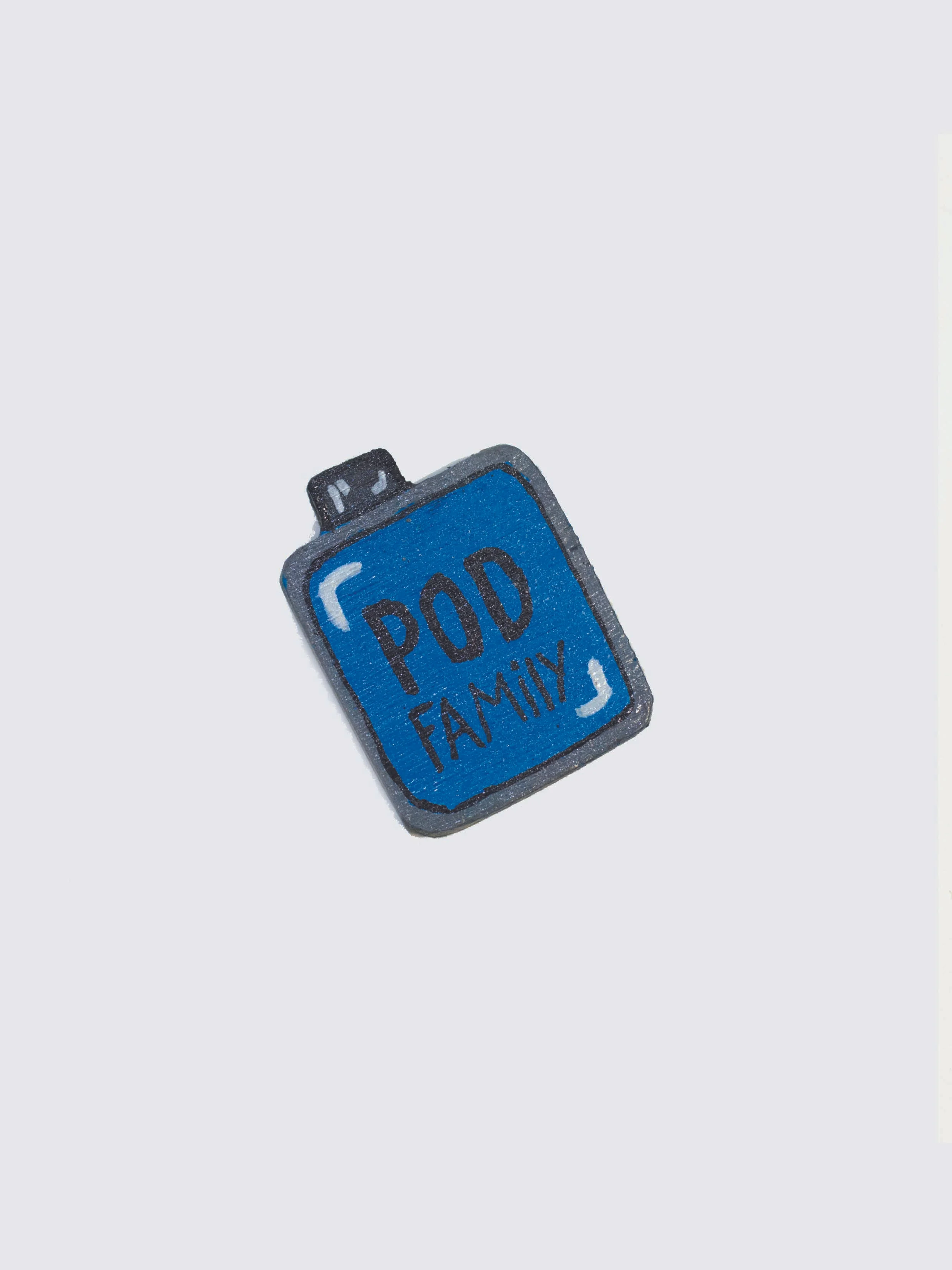 Деревянный значок ручной работы Pod Family