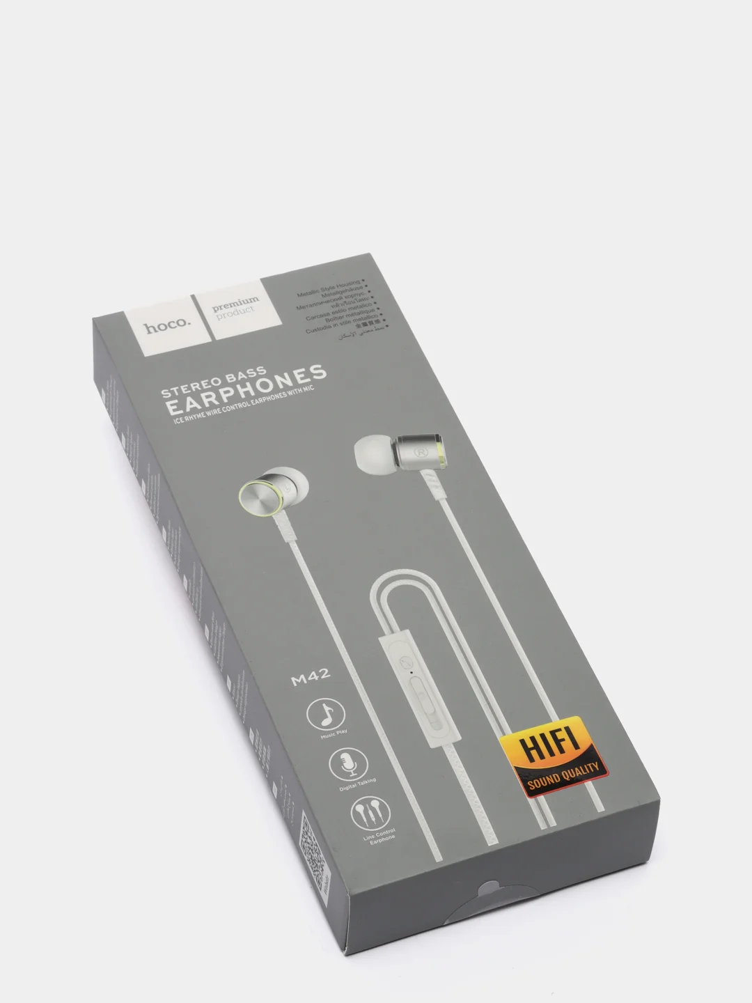 Белый наушники с микрофоном HOCO M42 3.5 mm Jack