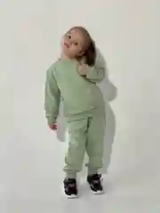 Мятный костюм спортивный детский однотонный/летний /для девочки и для мальчика/свитшот джоггеры