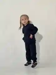Темно-синий костюм спортивный детский однотонный/летний /для девочки и для мальчика/свитшот джоггеры