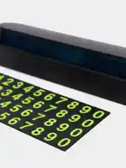 Черный табличка с номером телефона для автомобиля, автовизитка для парковки