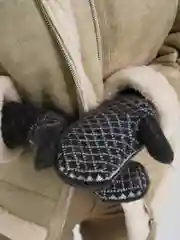 Черный варежки женские тёплые зимние