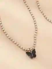 Черный ожерелье с бабочкой