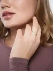 Зеленый светящееся кольцо "Сердце"