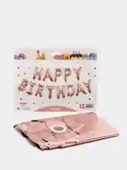 Золотой набор воздушных шаров гирлянда "Happy Birthday"