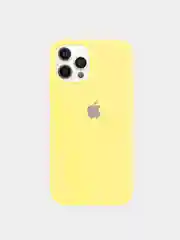 Желтый чехол для iPhone 12, 12 Pro, 12 Pro Max Силиконовый про макс мини