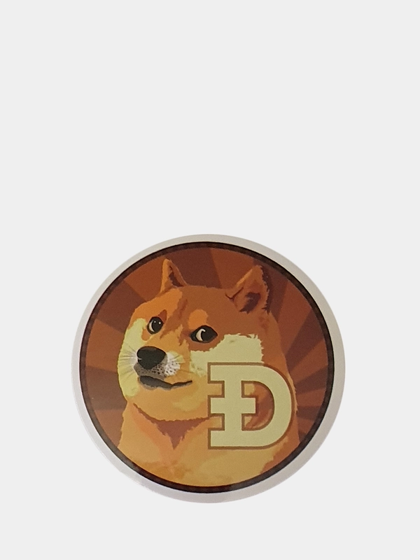 Стикер, Наклейка криптовалюты Doge