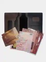 Черный обложка для автодокументов и паспорта Matoon из натуральной кожи
