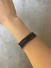 Серый металлик чокер на шею, из бисера
