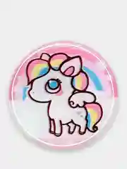 Кораллово-розовый попсокет для смартфона Единорог